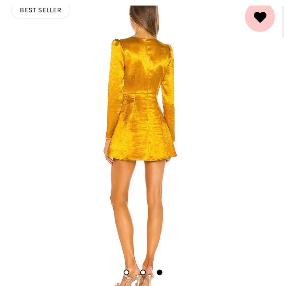 REVOLVE gold satin dress